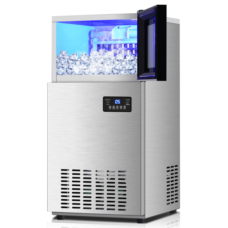 TAZPI 130 Lb. Daily Production Cube Clear Ice Freestanding Ice Maker